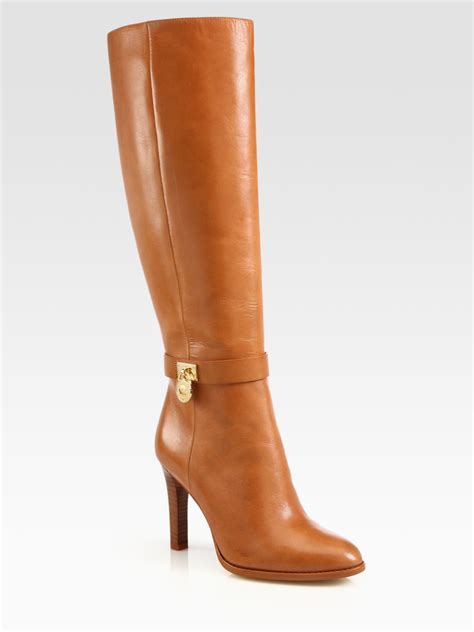 michael kors size 8 brown leather strappy heels|Michael Kors heeled boots.